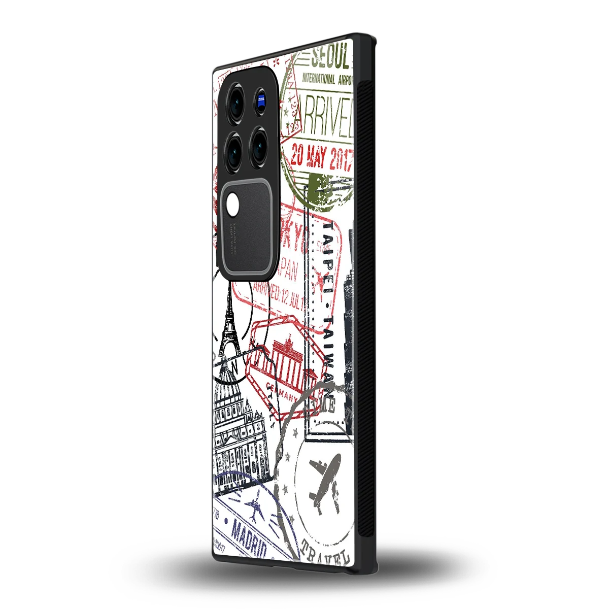 Stamp Collectionvivo v30 pro mobile cover | shockproof glass phone case