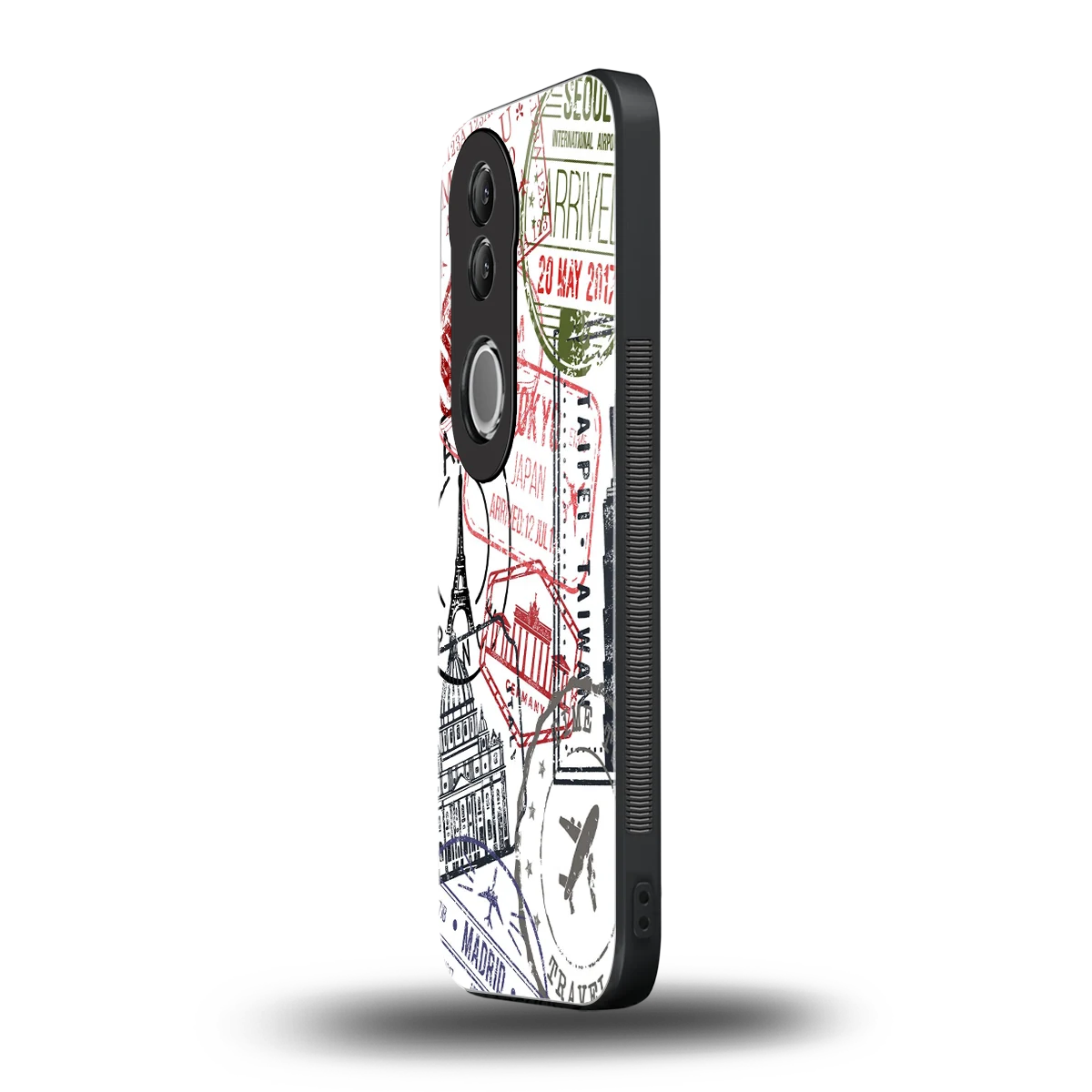 Stamp Collection vivo v50 mobile cover | shockproof glass phone case