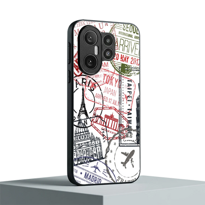 Stamp Collection vivo x200 fe mobile cover | shockproof glass phone case