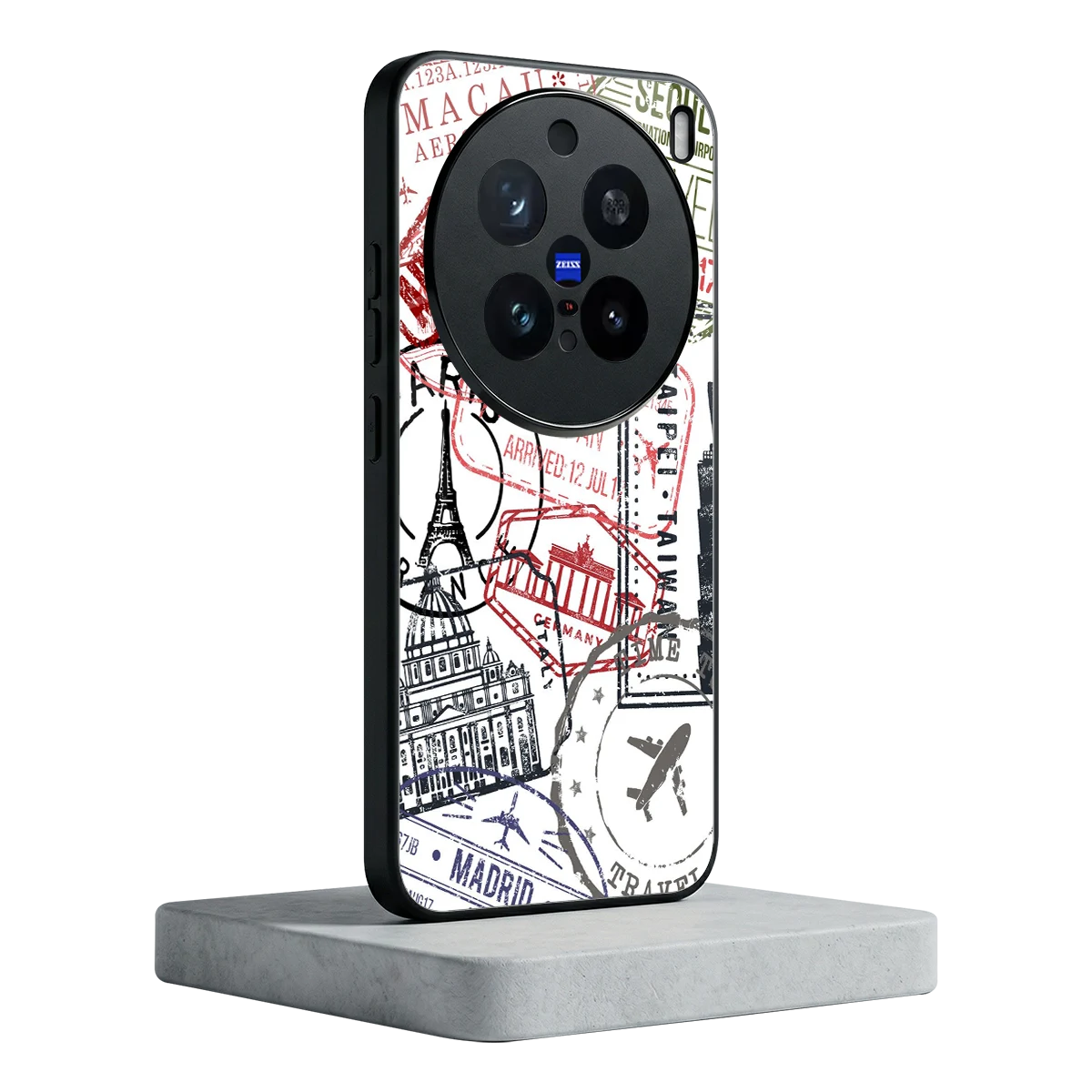 Stamp Collection vivo x200 pro mobile cover | shockproof glass phone case