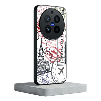 Stamp Collection vivo x200 pro mobile cover | shockproof glass phone case