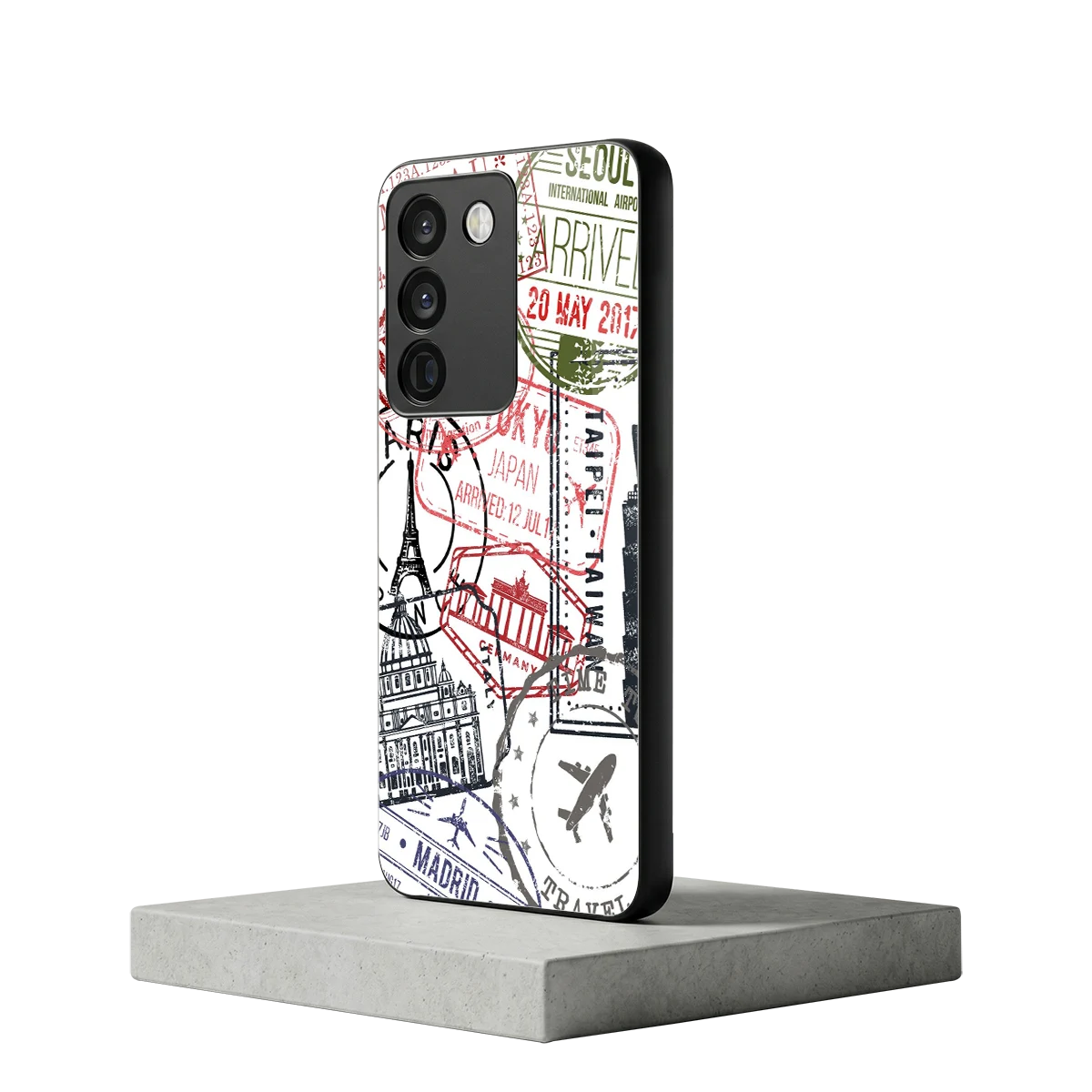 Stamp Collection vivo y200 5g mobile cover | shockproof glass phone case