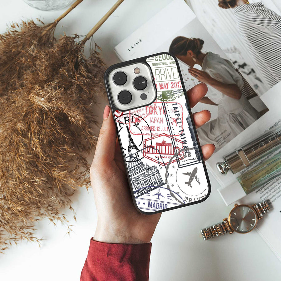 Stamp Collection Phone Case for Iphone 13 | Glass Case