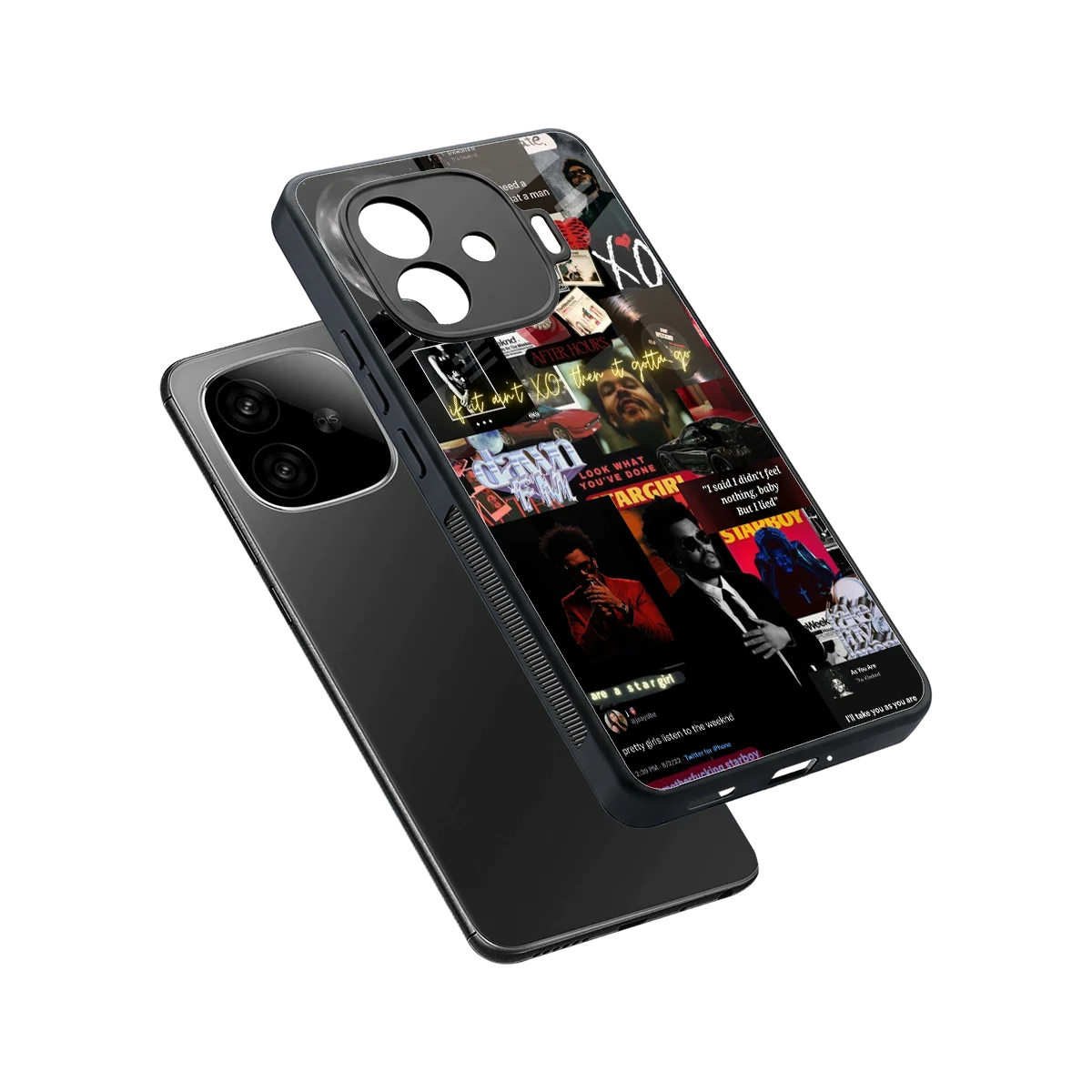 Star Boy Aura sleek iqoo neo 10r 5g cover with tempered glass back and TPU edges