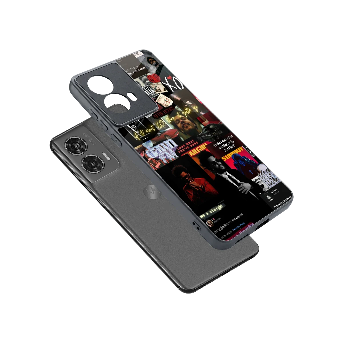 Star Boy Aura sleek motorola edge 50 fusion cover with tempered glass back and TPU edges
