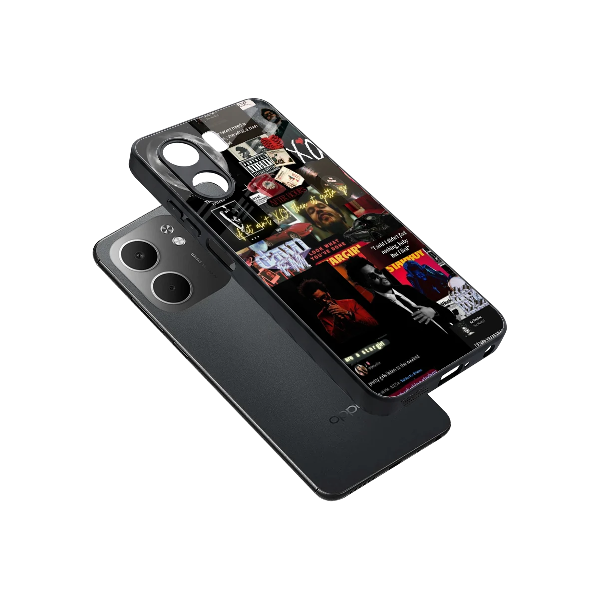 Star Boy Aura sleek oppo a5x 5g cover with tempered glass back and TPU edges