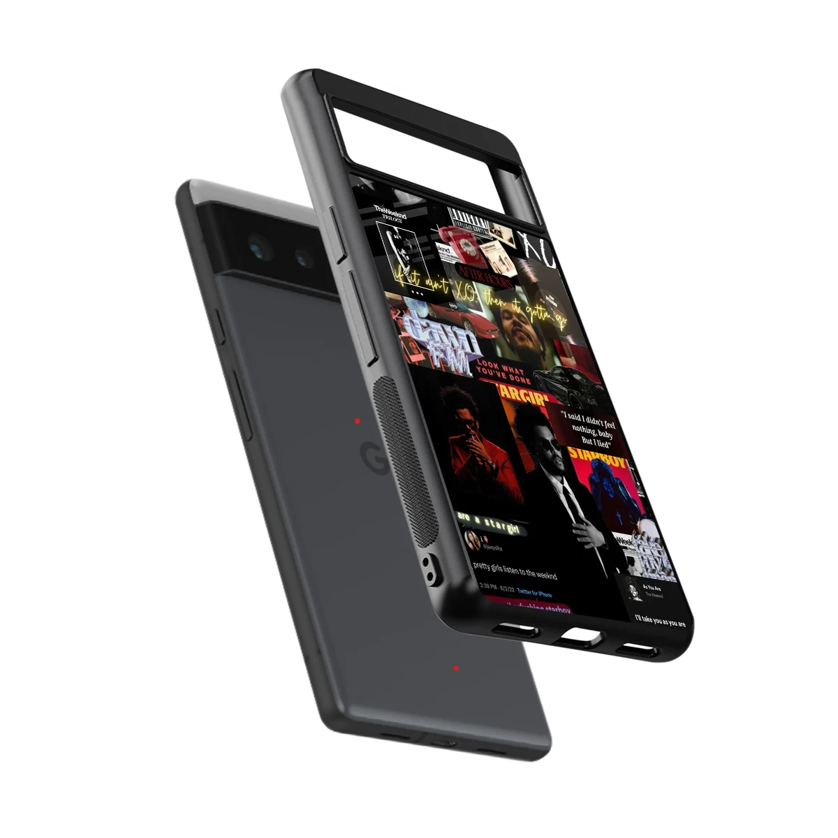 Star Boy Aura sleek google pixel 6a cover with tempered glass back and TPU edges