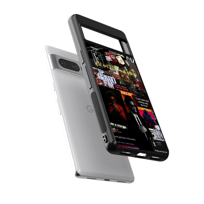 Star Boy Aura sleek google pixel 7 pro cover with tempered glass back and TPU edges