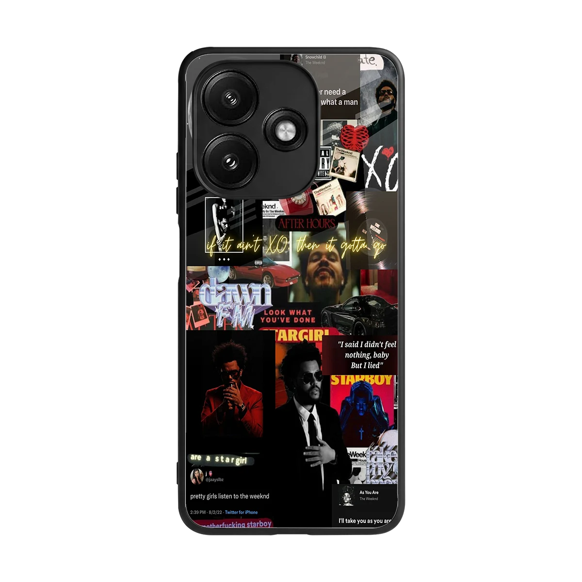 Star Boy Aura back phone cover | glass case for redmi 12 5g