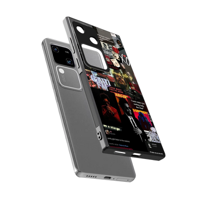 Star Boy Aura sleek vivo v30 cover with tempered glass back and TPU edges