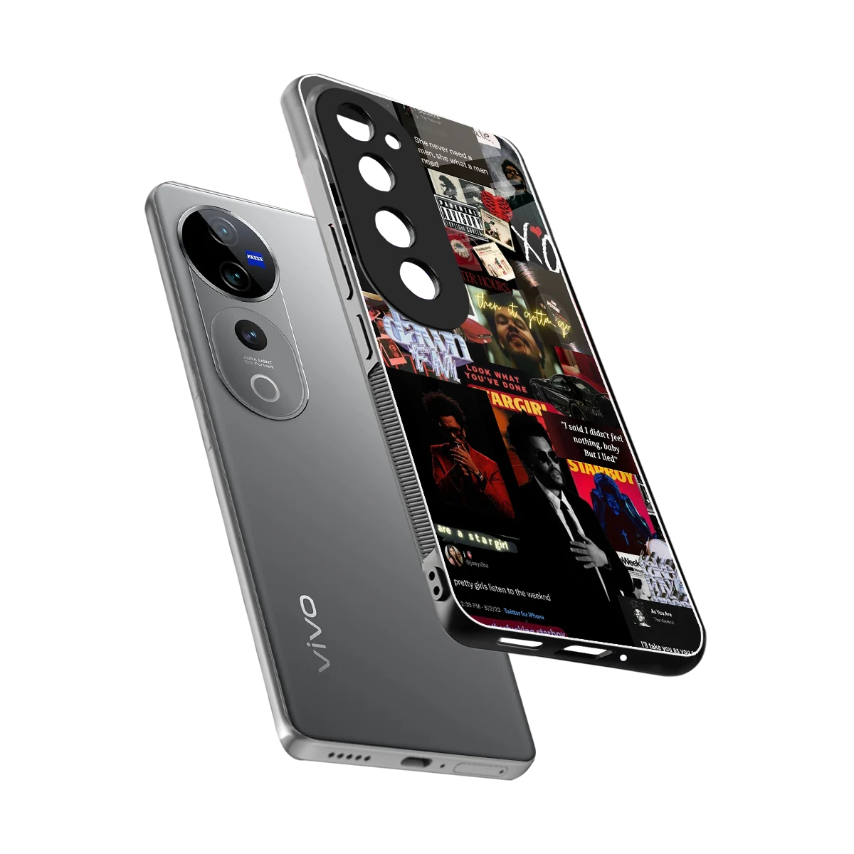 Star Boy Aura sleek vivo v40 pro cover with tempered glass back and TPU edges