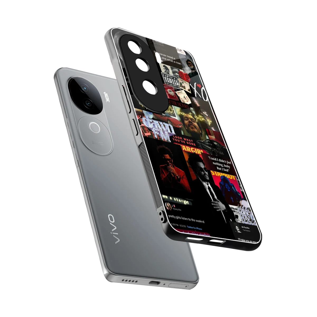 Star Boy Aura sleek vivo v40e cover with tempered glass back and TPU edges
