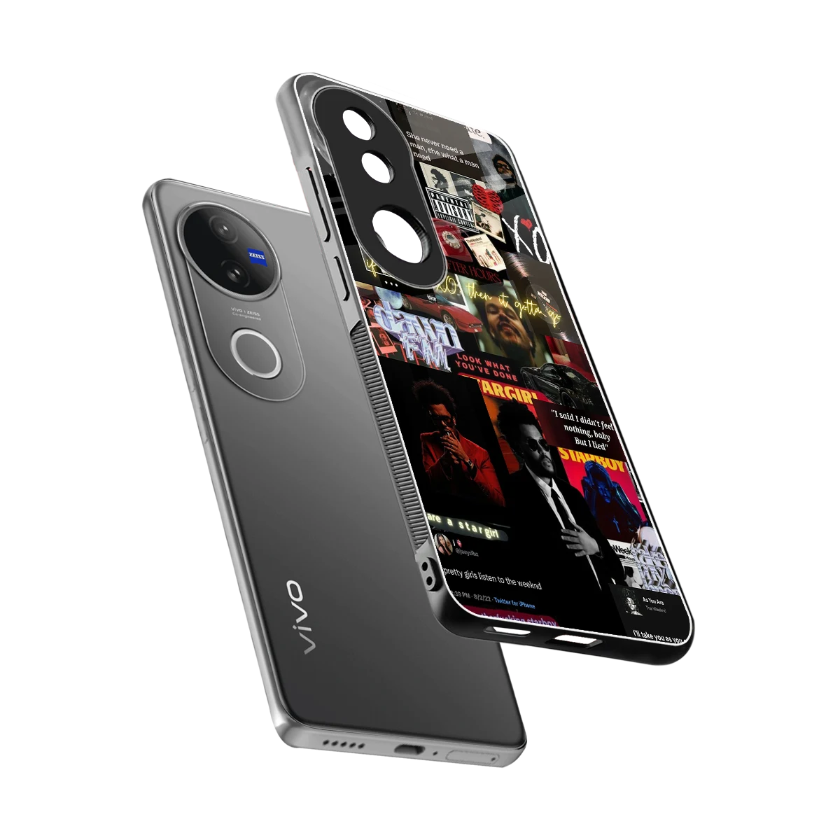 Star Boy Aura sleek vivo v50 cover with tempered glass back and TPU edges