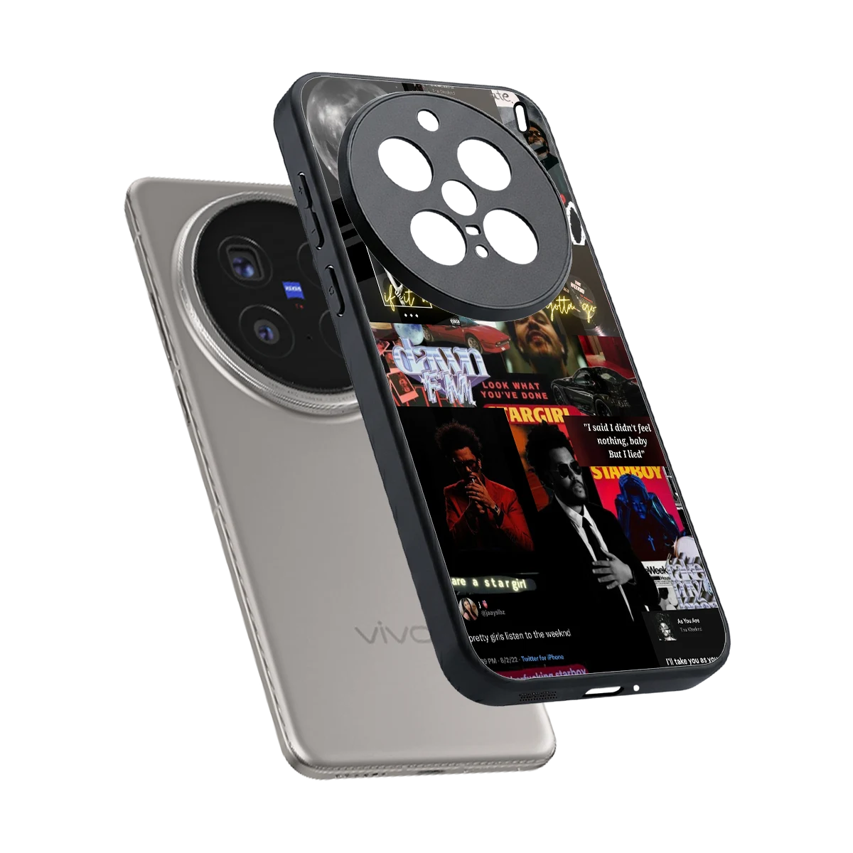 Star Boy Aura sleek vivo x200 pro cover with tempered glass back and TPU edges