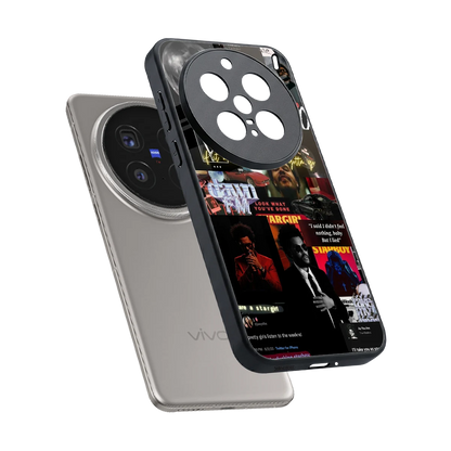 Star Boy Aura sleek vivo x200 pro cover with tempered glass back and TPU edges