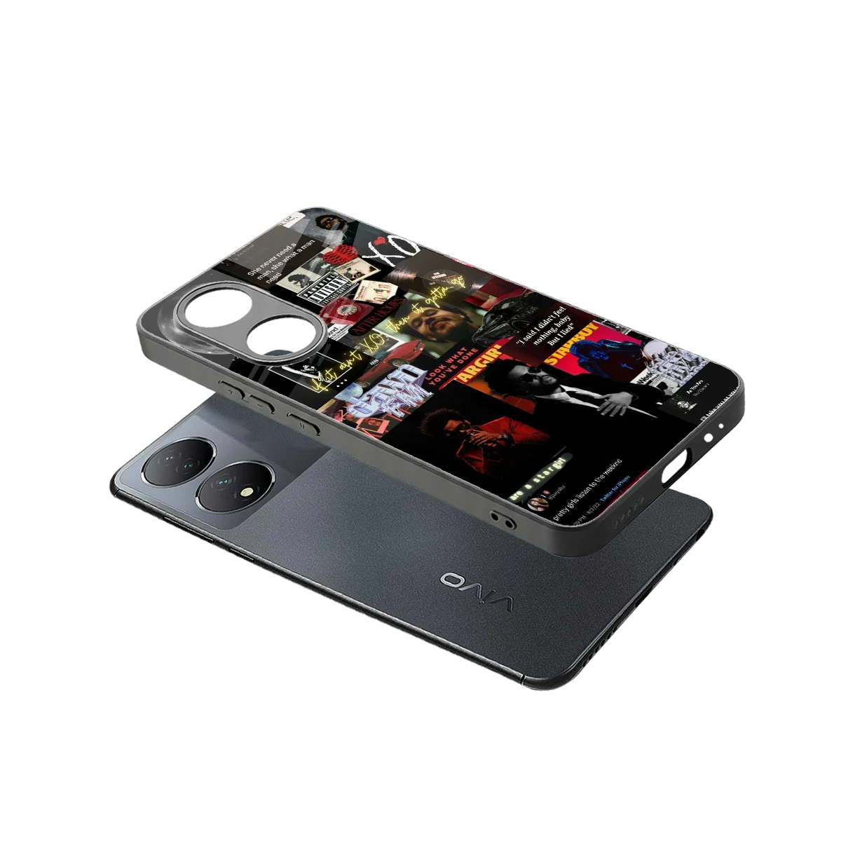Star Boy Aura sleek Vivo-y100 cover with tempered glass back and TPU edges