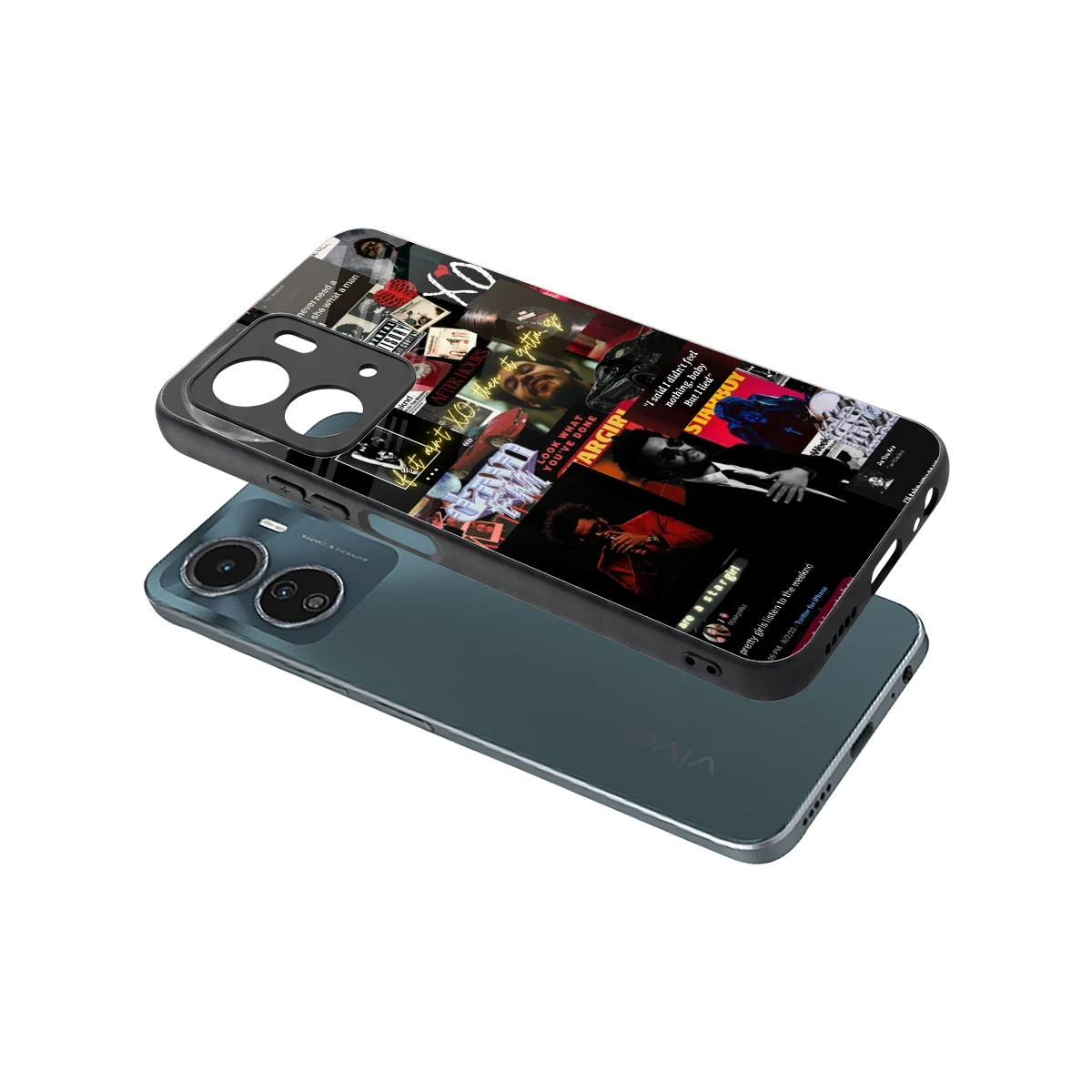 Star Boy Aura sleek vivo y16 cover with tempered glass back and TPU edges