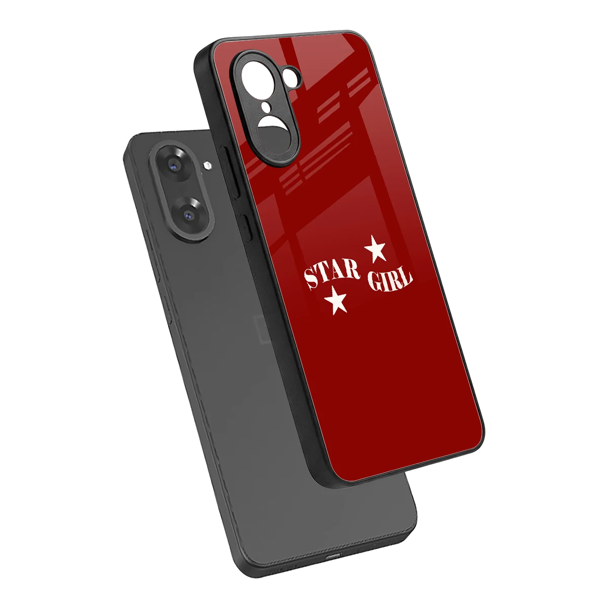 Star Girl sleek oneplus nord ce5 5g cover with tempered glass back and TPU edges