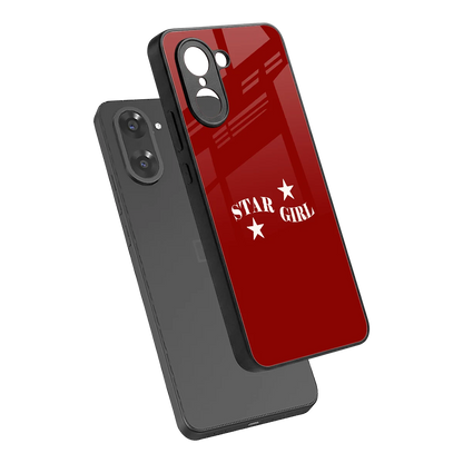 Star Girl sleek oneplus nord ce5 5g cover with tempered glass back and TPU edges