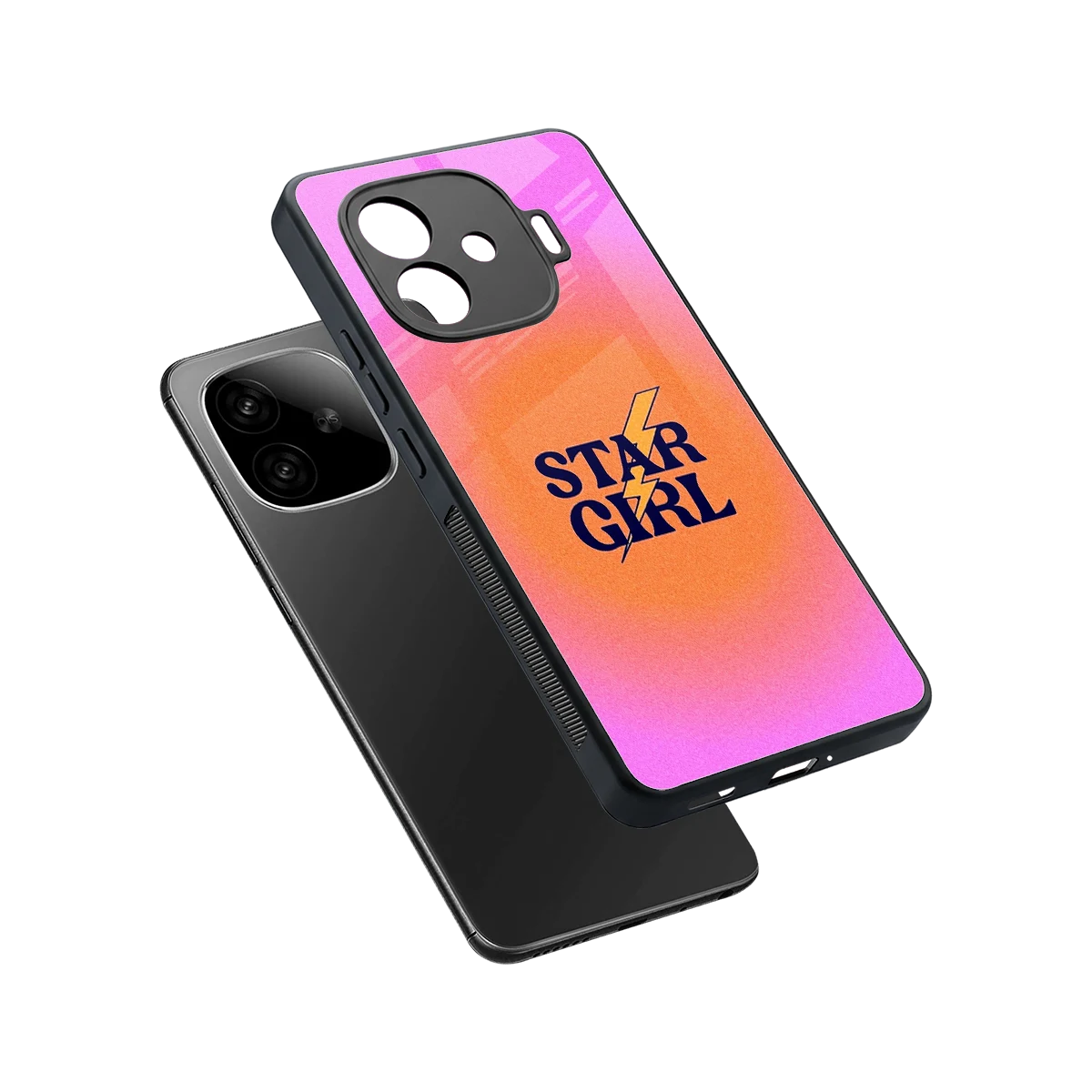 Star Girl Aesthetic sleek iqoo neo 10r 5g cover with tempered glass back and TPU edges