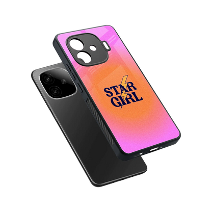 Star Girl Aesthetic sleek iqoo neo 10r 5g cover with tempered glass back and TPU edges