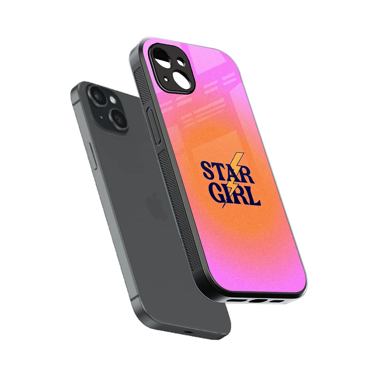 Star Girl Aesthetic sleek iphone 14 plus cover with tempered glass back and TPU edges