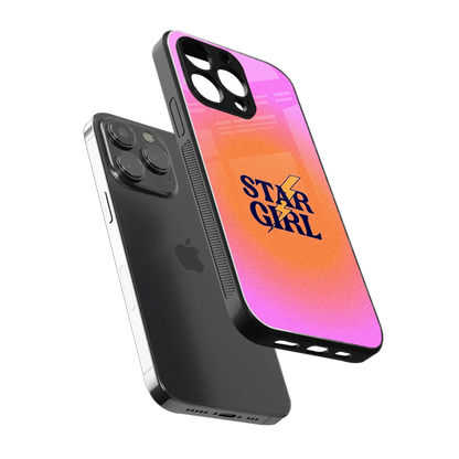 Star Girl Aesthetic sleek iphone 15 pro max cover with tempered glass back and TPU edges