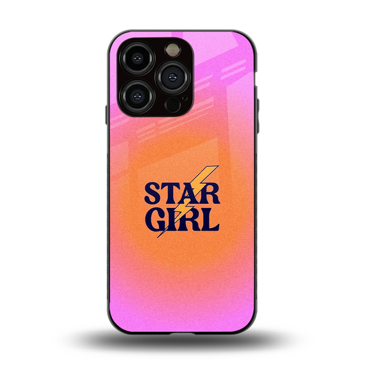 Star Girl Aesthetic back phone cover | glass case for iphone 15 pro