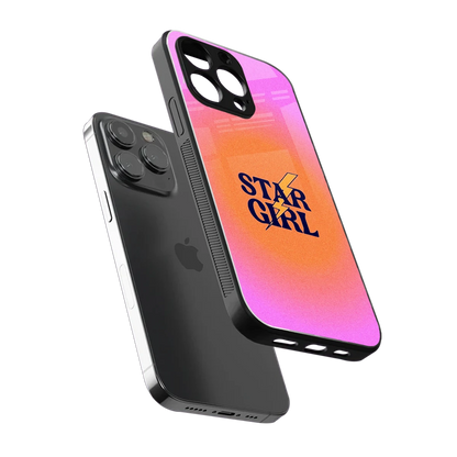 Star Girl Aesthetic sleek iphone 15 pro cover with tempered glass back and TPU edges