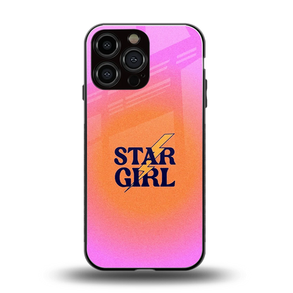 Star Girl Aesthetic back phone cover | glass case for iphone 16 pro max