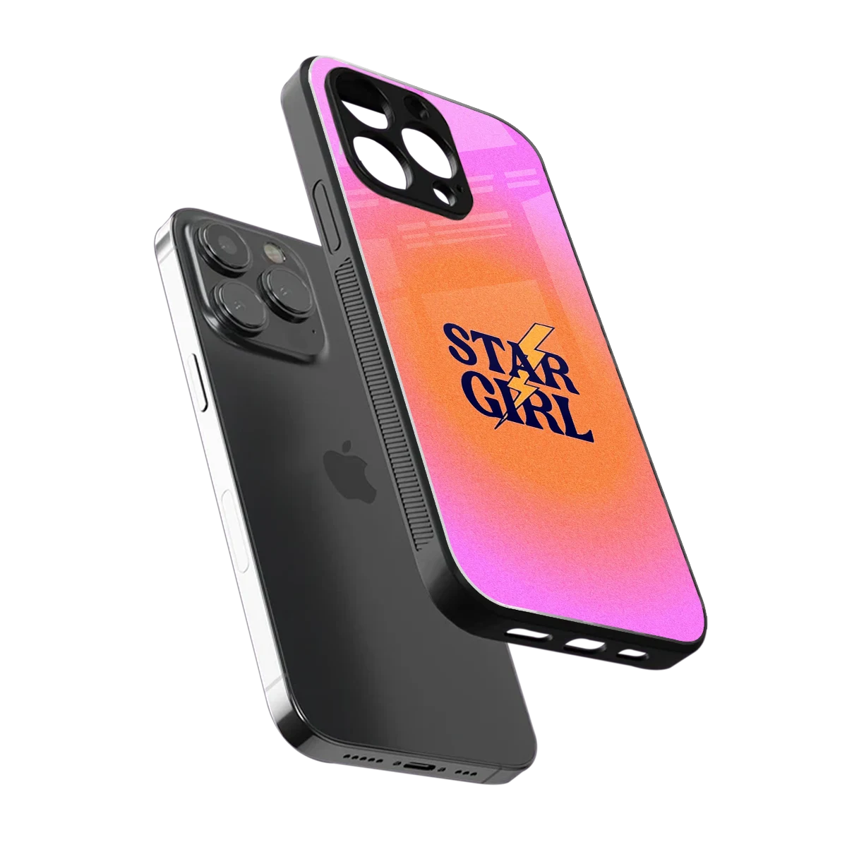 Star Girl Aesthetic sleek iphone 16 pro max cover with tempered glass back and TPU edges