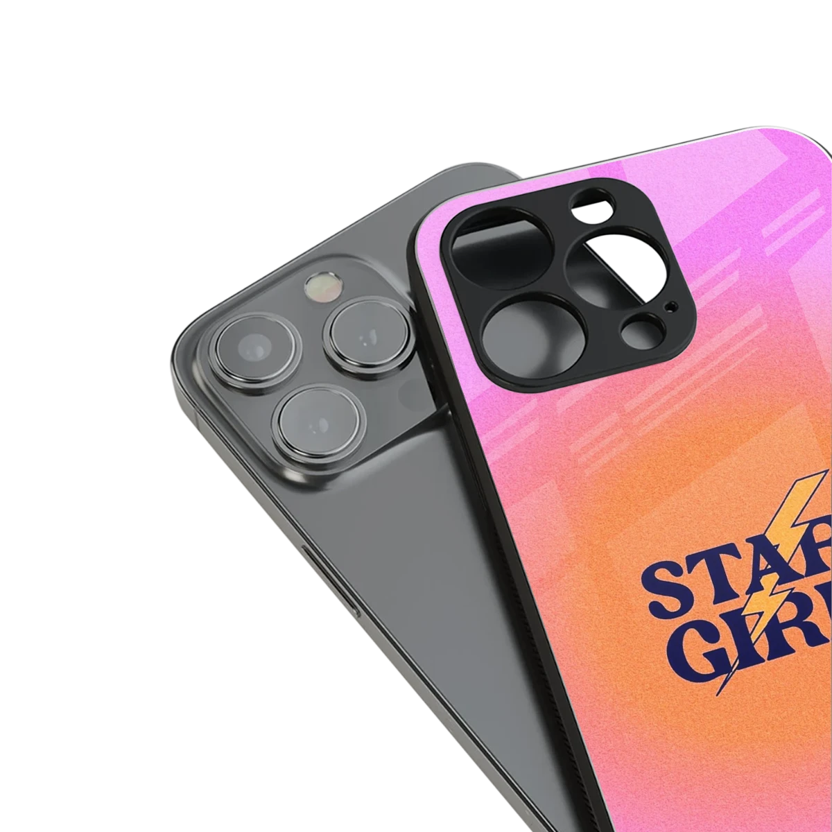 Star Girl Aesthetic stylish phone case for iphone 15 pro | glossy glass and slim fit