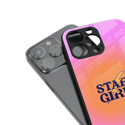 Star Girl Aesthetic stylish phone case for iphone 15 pro | glossy glass and slim fit