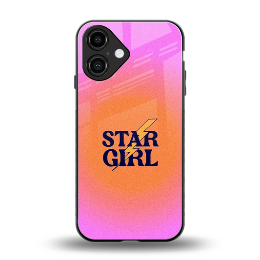 Star Girl Aesthetic back phone cover | glass case for iphone 16