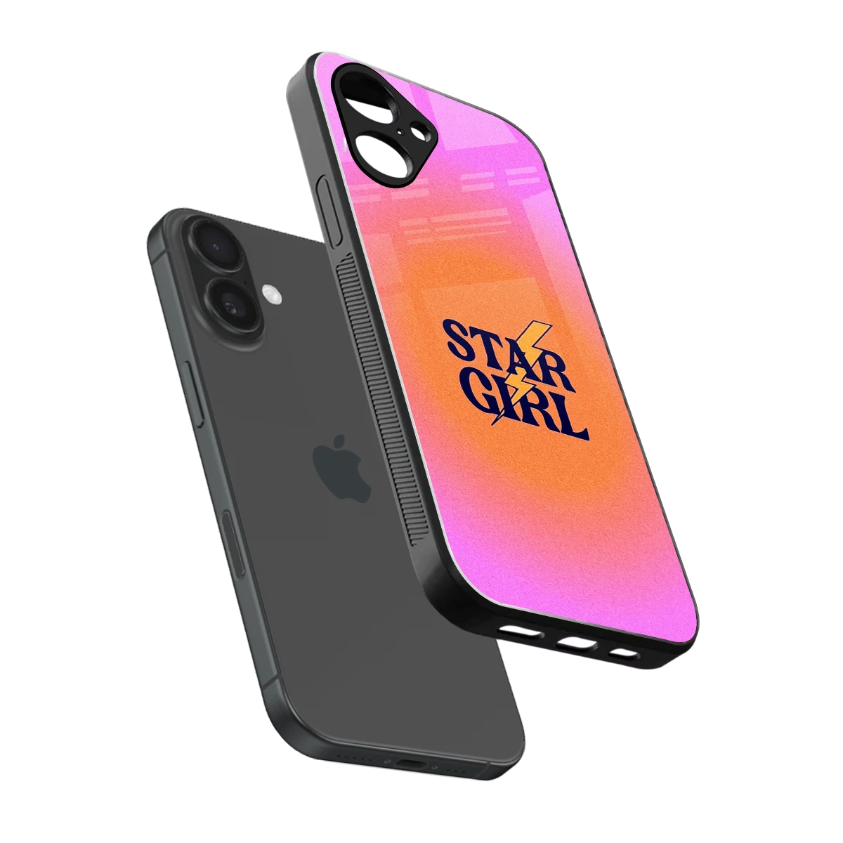 Star Girl Aesthetic sleek iPhone 16 cover with tempered glass back and TPU edges