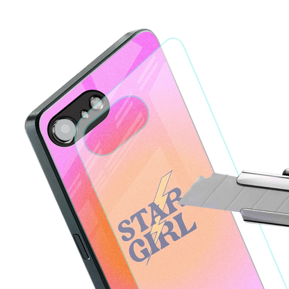 Star Girl Aesthetic stylish phone case for iphone 16e | glossy glass and slim fit