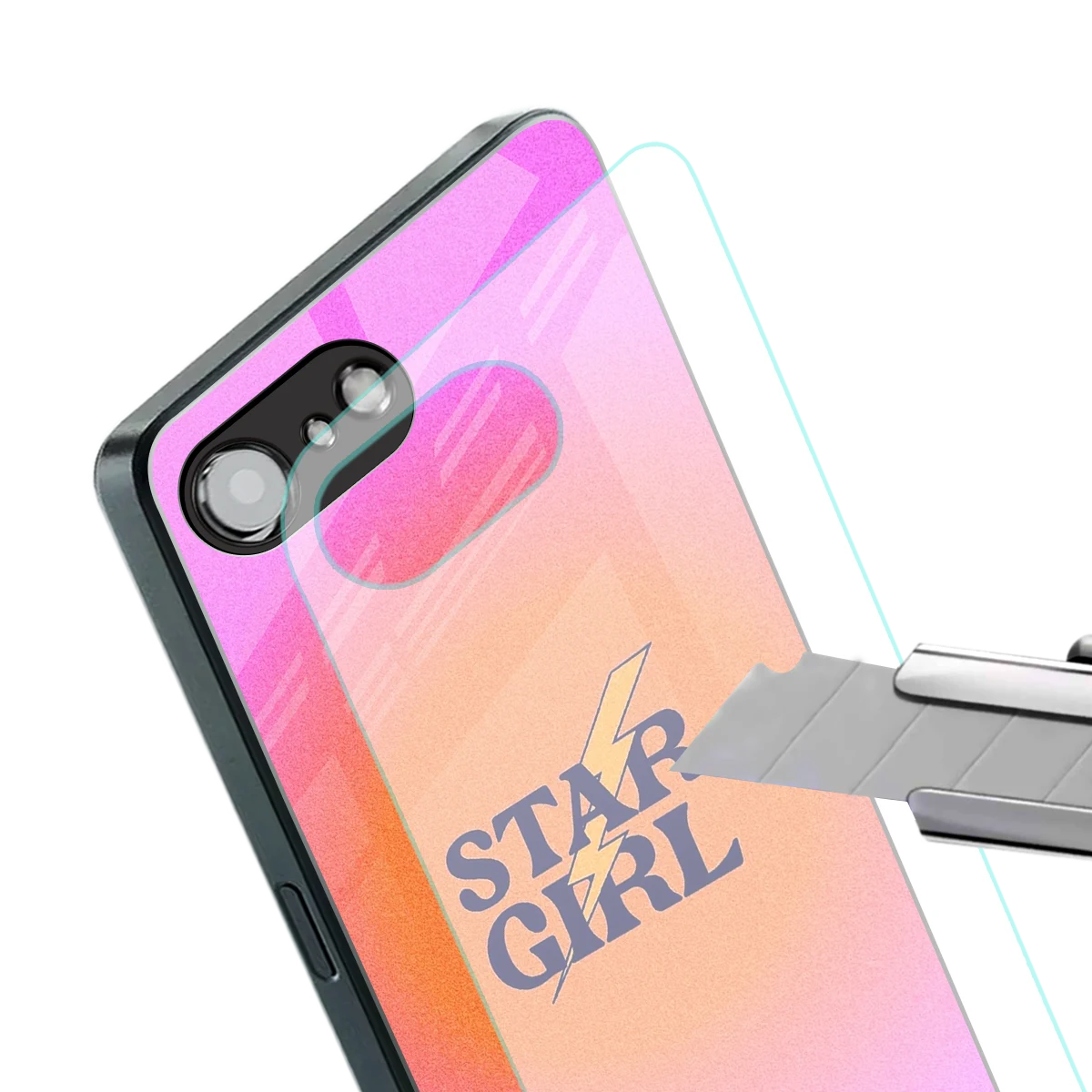 Star Girl Aesthetic stylish phone case for iphone 17e | glossy glass and slim fit