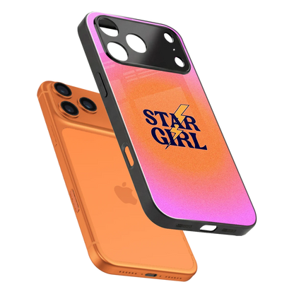 Star Girl Aesthetic sleek iphone 17 pro cover with tempered glass back and TPU edges