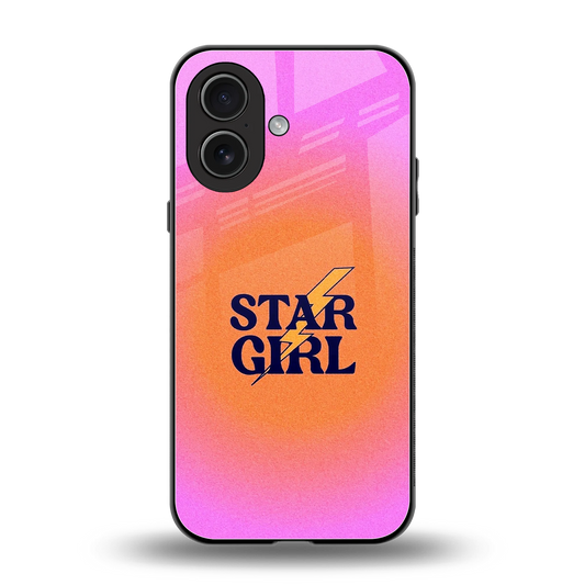 Star Girl Aesthetic back phone cover | glass case for iphone 17