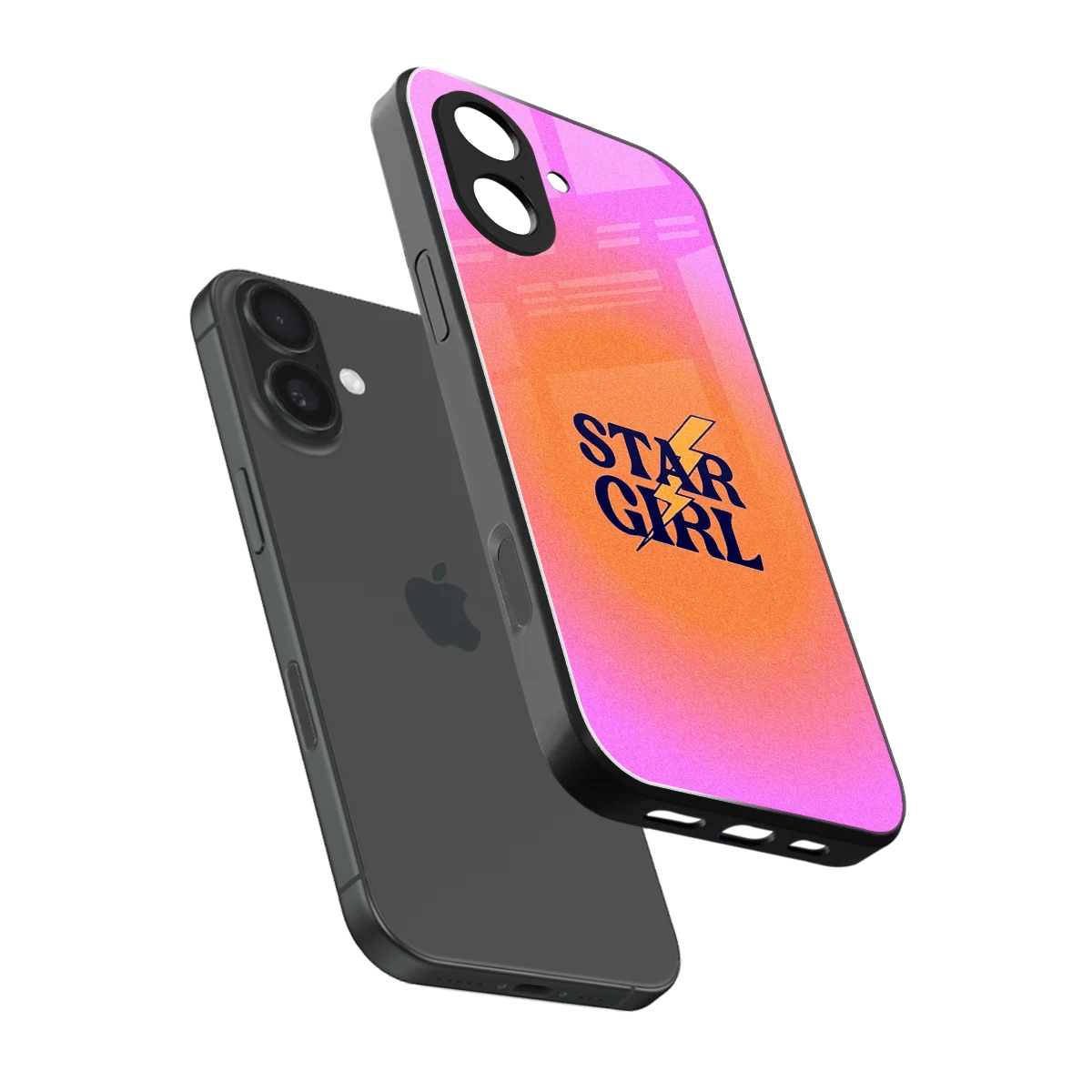 Star Girl Aesthetic sleek iphone 17 cover with tempered glass back and TPU edges