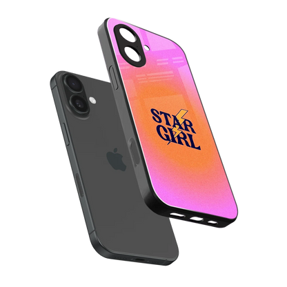 Star Girl Aesthetic sleek iphone 17 cover with tempered glass back and TPU edges