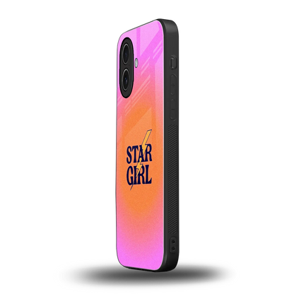 Star Girl Aesthetic iphone 17 mobile cover | shockproof glass phone case