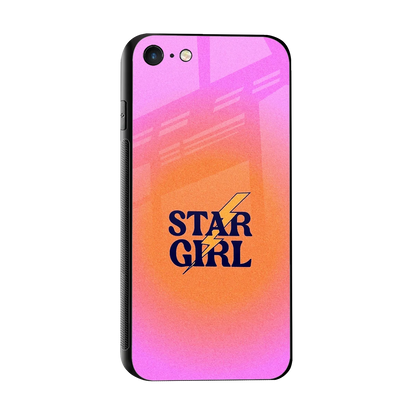 Star Girl Aesthetic sleek iphone 7 cover with tempered glass back and TPU edges