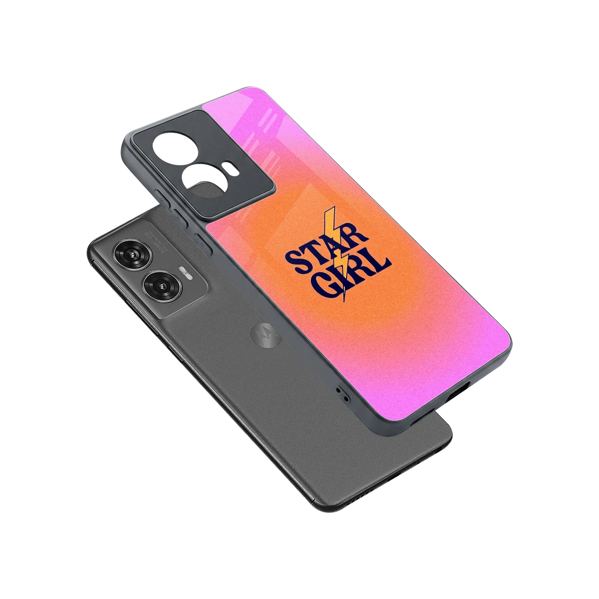 Star Girl Aesthetic sleek motorola edge 50 fusion cover with tempered glass back and TPU edges