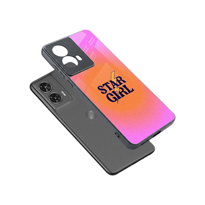 Star Girl Aesthetic sleek motorola edge 50 fusion cover with tempered glass back and TPU edges