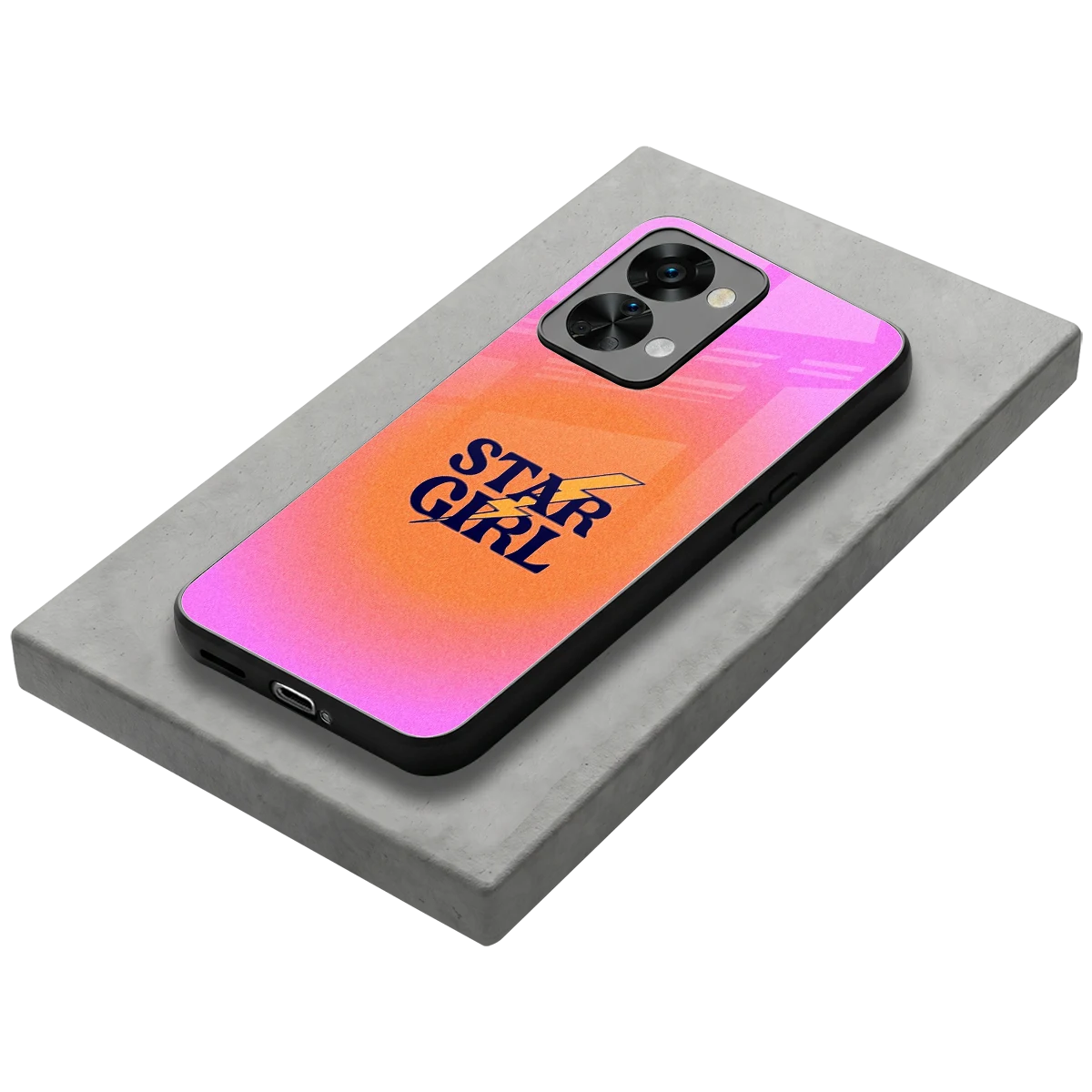 Star Girl Aesthetic stylish phone case for oneplus nord 2t | glossy glass and slim fit