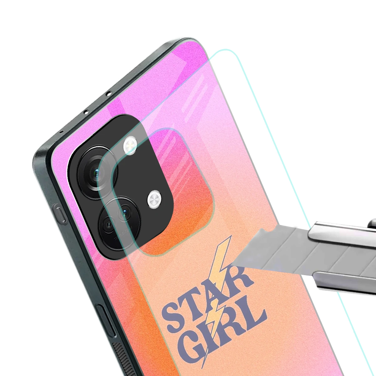 Star Girl Aesthetic stylish phone case for oneplus nord 3 | glossy glass and slim fit
