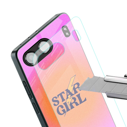Star Girl Aesthetic stylish phone case for oneplus nord 4 | glossy glass and slim fit