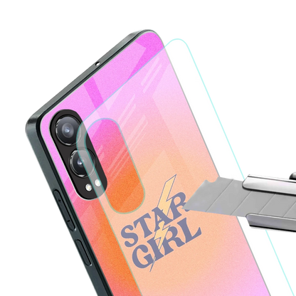 Star Girl Aesthetic stylish phone case for oneplus nord ce 4 lite | glossy glass and slim fit