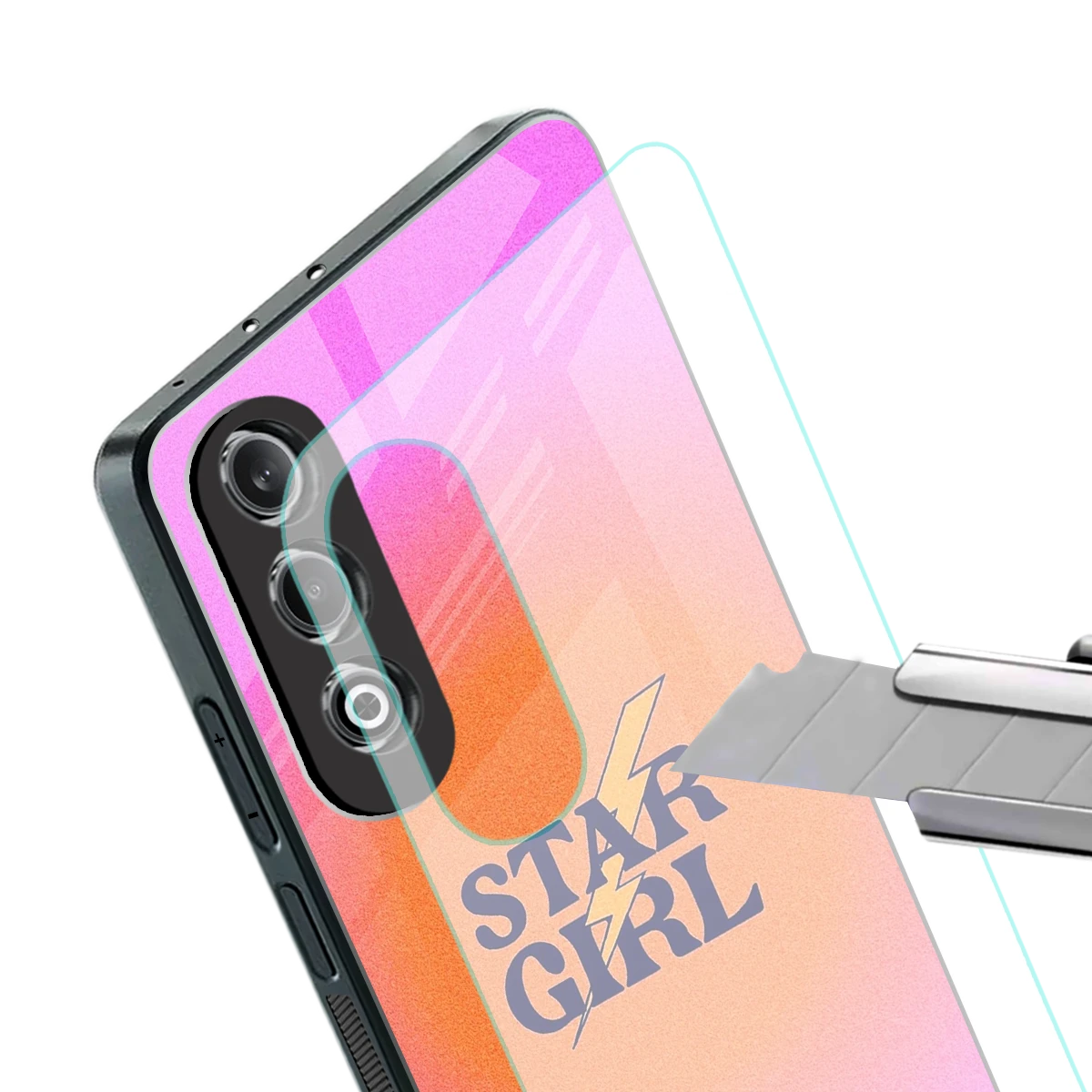 Star Girl Aesthetic stylish phone case for oneplus nord ce 4 | glossy glass and slim fit